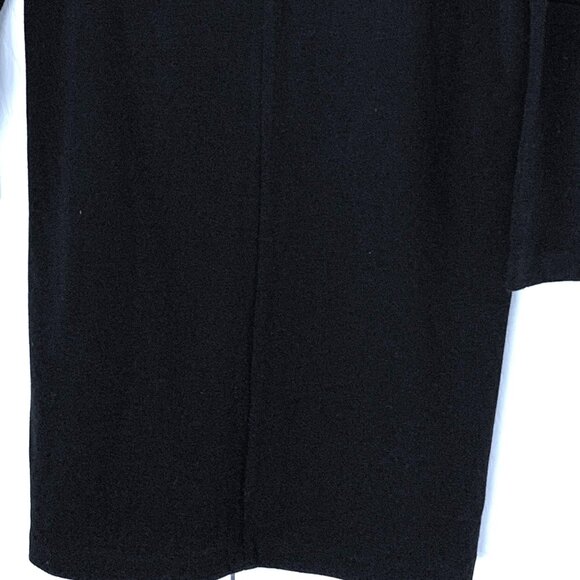 LIZ CLAYBORNE Fine Knit Black Sheath Sweater Dress Long Sleeves LBD Sz M - Picture 12 of 12